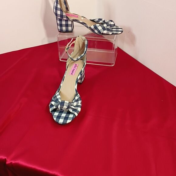 Betsey Johnson Shoes - Stylish Black and White Checkered Women's Sandals